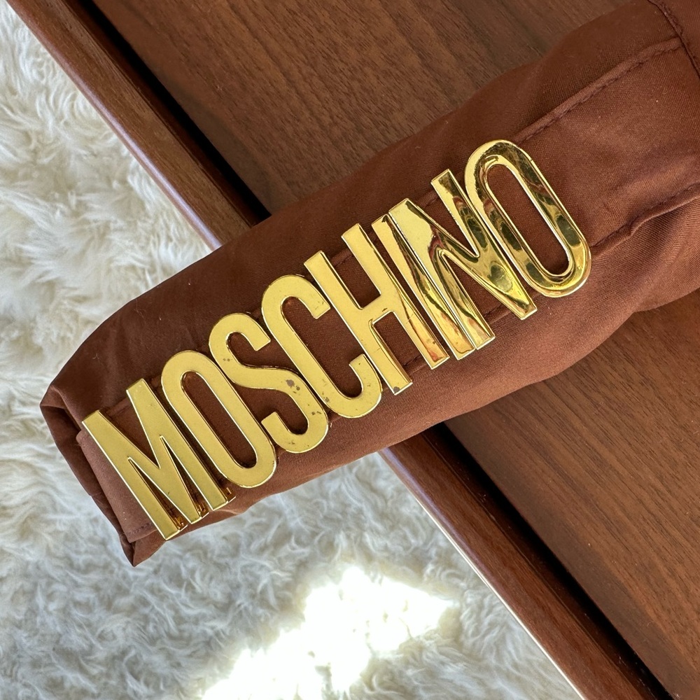 MOSCHINO Logo Automatic Folding Umbrella - Picture 7 of 8